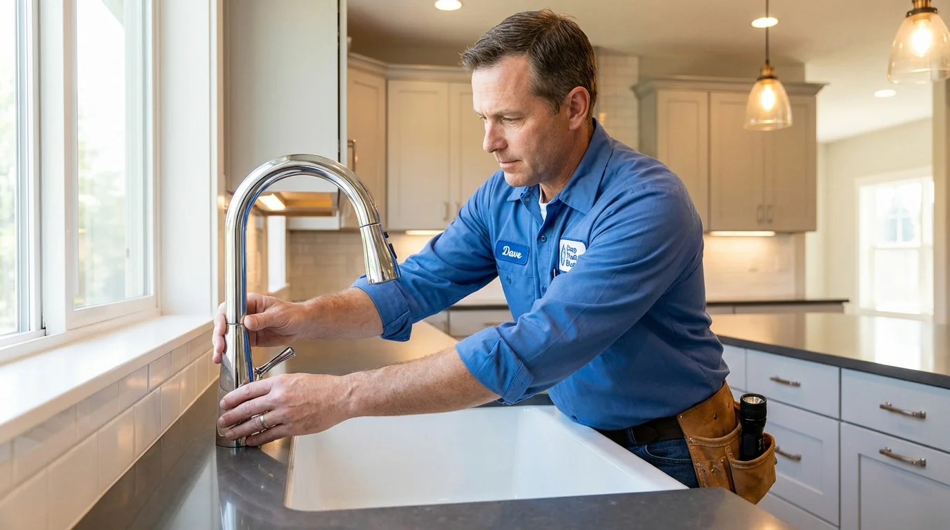 Kitchen faucet installation by Johns Plumbing LLC in Marlton
